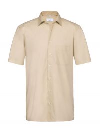 Herrenhemd Kurzarm Beige
